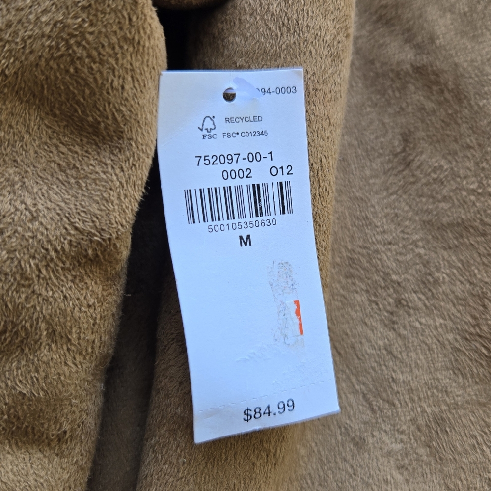 NWT Old Navy Suede Sherpa Lined Moto Jacket Size M - Picture 10 of 12